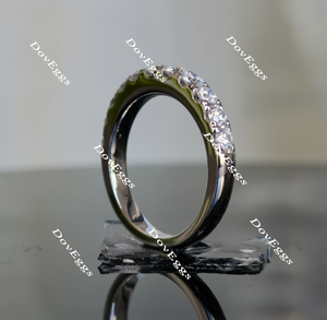 Doveggs round moissanite/lab grown diamond wedding band-2.7mm band width