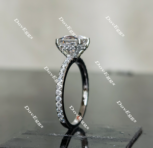 Doveggs princess pave moissanite engagement ring