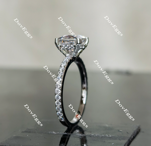 Doveggs princess pave moissanite ring/lab diamond engagement ring
