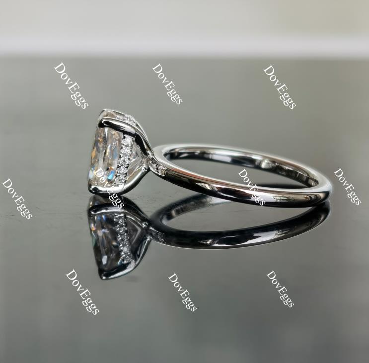 Doveggs hidden halo moissanite engagement ring