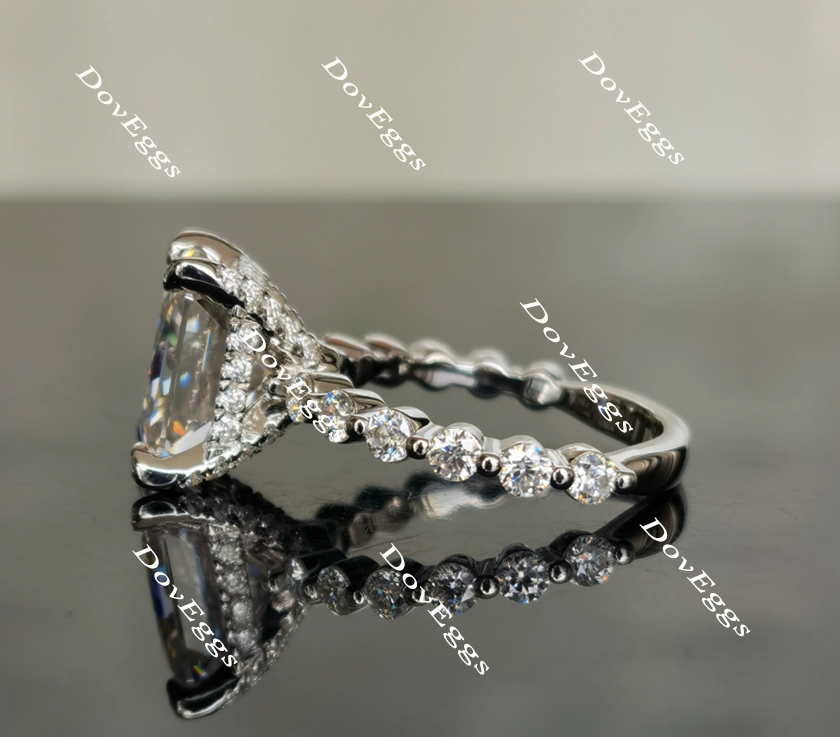 Doveggs radiant moissanite engagement ring for women