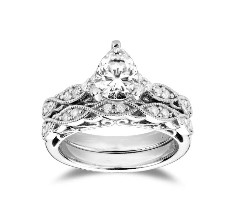 bridal set moissanite ring