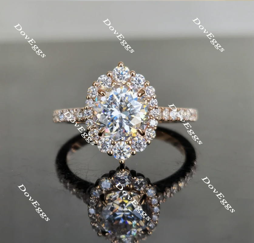 halo moissanite engagement ring