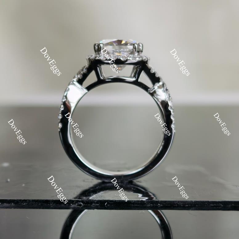 Doveggs halo moissanite bridal set (3 rings)
