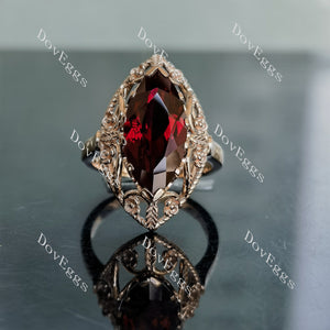 Cheryl Crews Gilliam Rose Marquis colored gem Ring