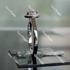 Doveggs cathedral halo oval moissanite engagement ring