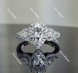 halo moissanite engagement ring