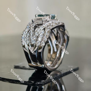 Doveggs round pave moissanite/lab grown diamond enhancer (enhancer only)-8.2mm band width