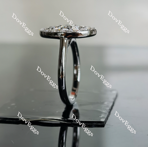 Doveggs oval shape round moissanite/lab grown diamond wedding band/moissanite ring