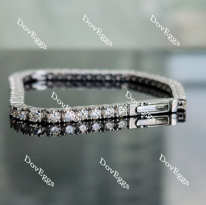 Doveggs round moissanite/lab grown diamond tennis bracelet - DovEggs-Seattle