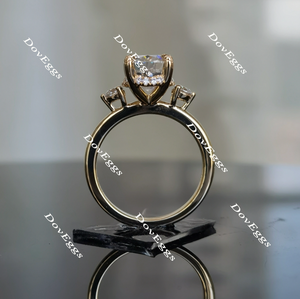 The Katherine oval side stone moissanite engagement ring