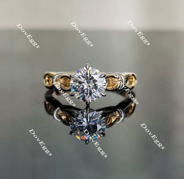 solitaire moissanite engagement ring