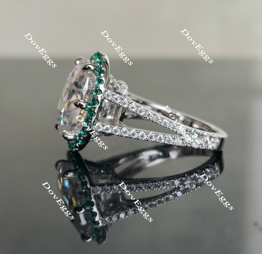 Karen's Beauty halo moissanite engagement ring