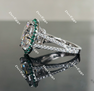 Karen's Beauty halo moissanite engagement ring