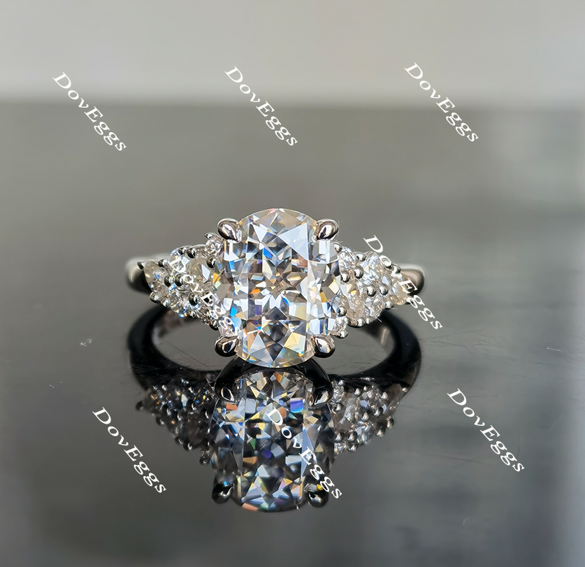 side stone moissanite engagement ring