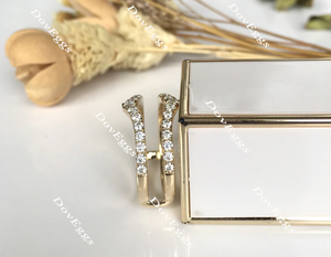 Doveggs share prong curved moissanite/lab grown diamond enhancer-6mm band width