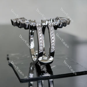 Arizona art deco moissanite/lab grown diamond enhancer (enhancer only)-6.9mm band width