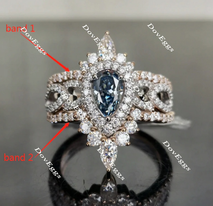 Doveggs half eternity paved moissanite/lab grown diamond wedding band(one piece of wedding band 1 only)-1.5mm band width - DovEggs-Seattle