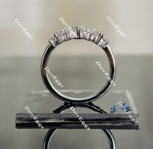 Doveggs crown moissanite /lab grown diamond engagement ringwedding band-2.0mm band width