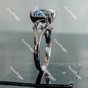 Karen's Smokey Delight cushion moissanite engagement ring