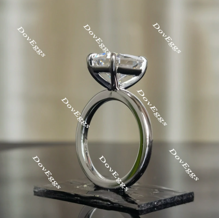 radiant solitaire moissanite engagement ring
