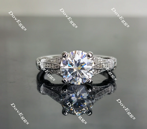 art deco moissanite engagement ring