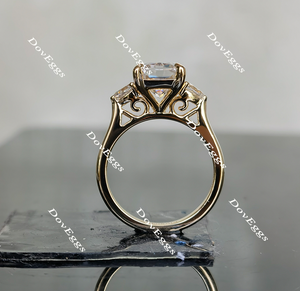 The Ara radiant vintage three stone ring
