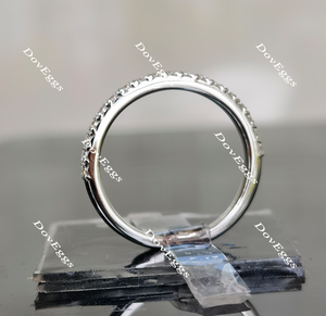 Doveggs half eternity pave moissanite/lab grown diamond wedding band(one piece of wedding band only)-1.8mm band width