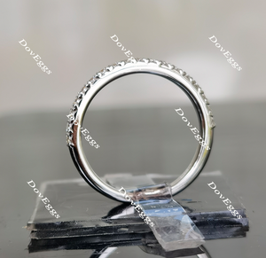Doveggs cushion half eternity pave moissanite bridal set (3 rings)