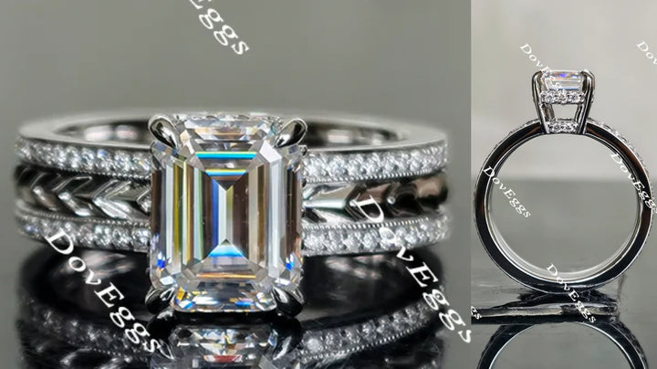 full eternity moissanite engagement ring