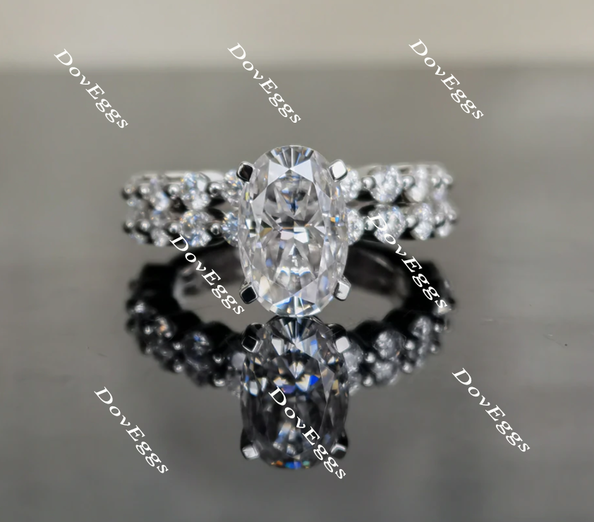 Doveggs round moissanite/lab grown diamond band(wedding band only)-2.5mm band width