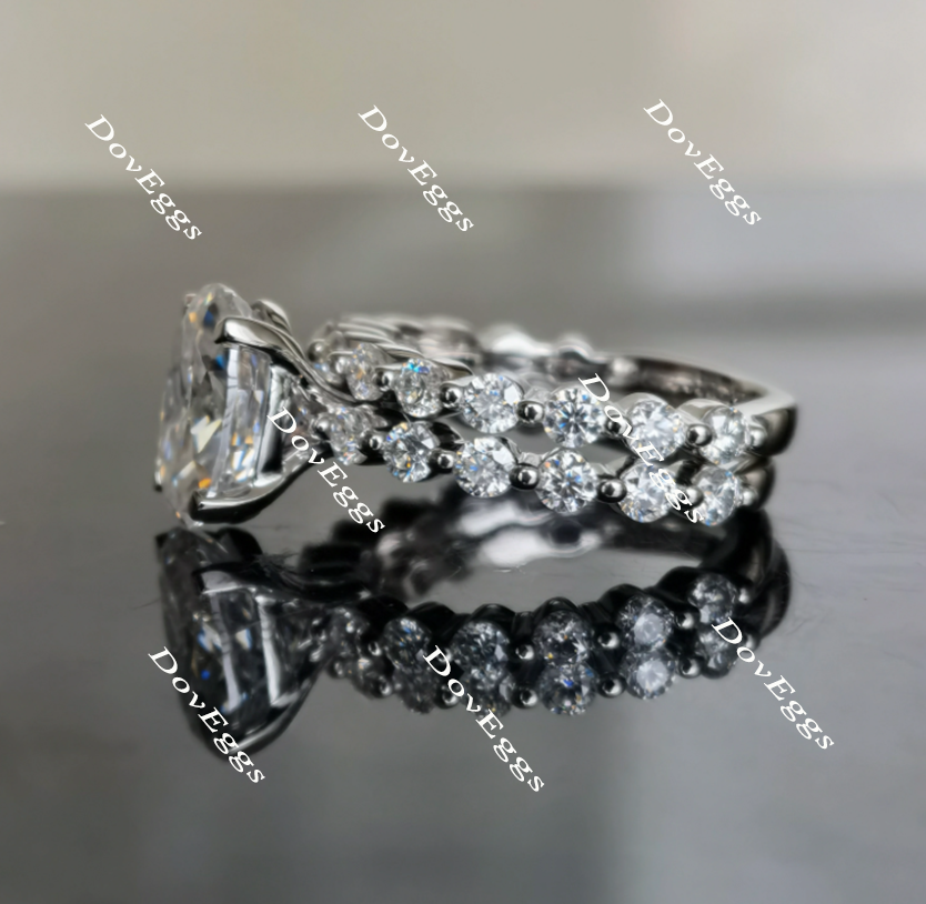 Doveggs round moissanite/lab grown diamond band(wedding band only)-2.5mm band width