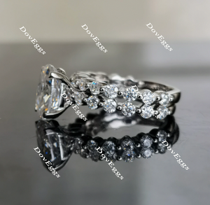 Doveggs round moissanite/lab grown diamond band(wedding band only)-2.5mm band width