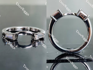 Doveggs baguette moissanite/lab grown diamond wedding band-2.2mm band width