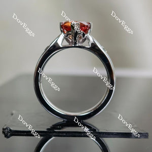 Doveggs fat trillion orange sapphire colored gem engagement ring
