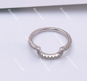 Doveggs half eternity moissanite/lab grown diamond wedding band-1.8mm band width