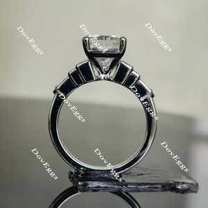 Doveggs side stones radiant moissanite engagement ring(engagement ring only)