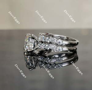 Doveggs half eternity moissanite/lab grown diamond wedding band for women(wedding band only)-2.0mm band width