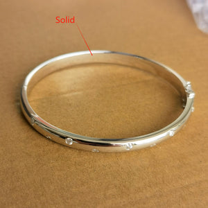 Doveggs round half eternity moissanite bangle for women