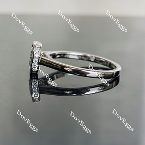 Doveggs bezel cushion setting moissanite engagement ring