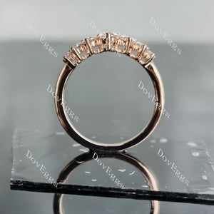 Doveggs round moissanite/lab grown diamond wedding band for women-1.6mm band width