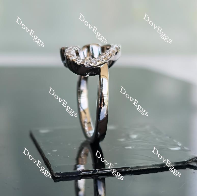 In Mayte honor: you are value round moissanite/lab grown diamond & colorded gem band-2.3mm band width