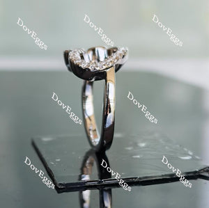 In Mayte honor: you are value round moissanite/lab grown diamond & colorded gem band-2.3mm band width