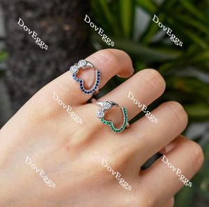 In Mayte honor: you are value round moissanite/lab grown diamond & colorded gem band-2.3mm band width