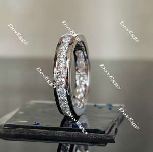 Doveggs Eternity channel set moissanite wedding band/lab diamond band-4.2mm band width