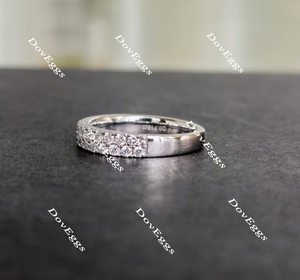 doveggs round half eternity moissanite engagement ring/moissanite wedding bands-2.8mm band width