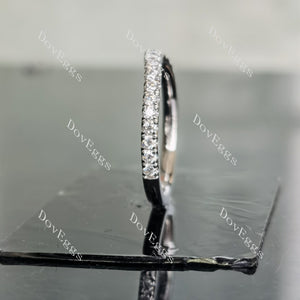 Doveggs round moissanite/lab grown diamond wedding band for women-2.0mm band width