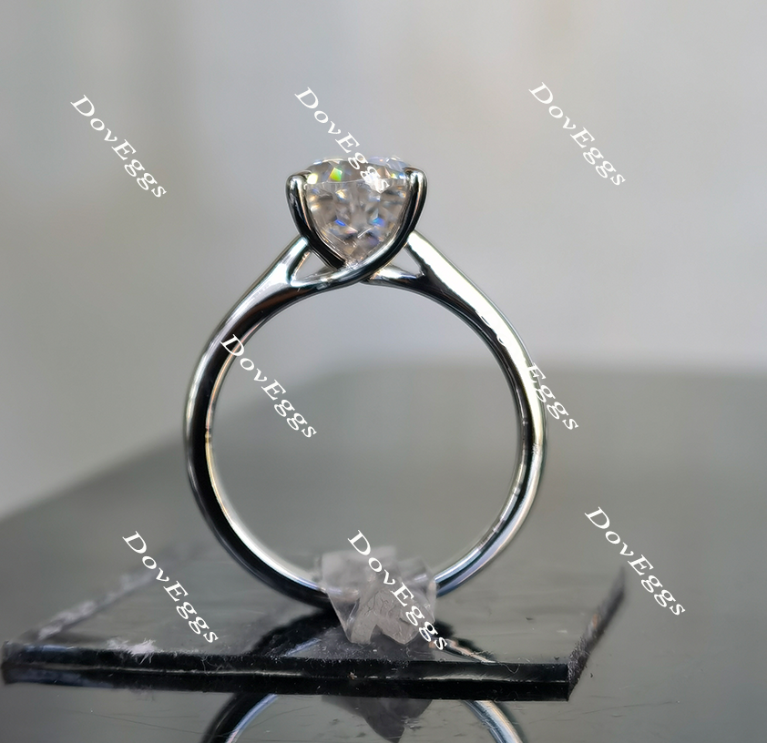Doveggs solitaire moissanite engagement ring for women