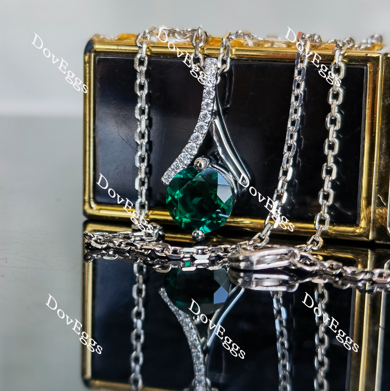 Doveggs art deco zambia emerald pendant necklace (pendant only)