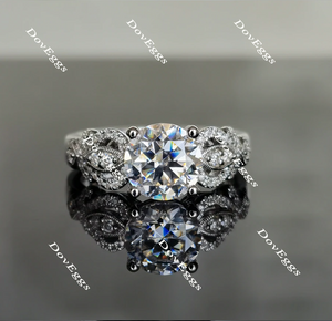 art deco moissanite engagement ring